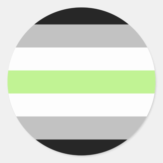 Sticker Rond Agender Pride (Devant)