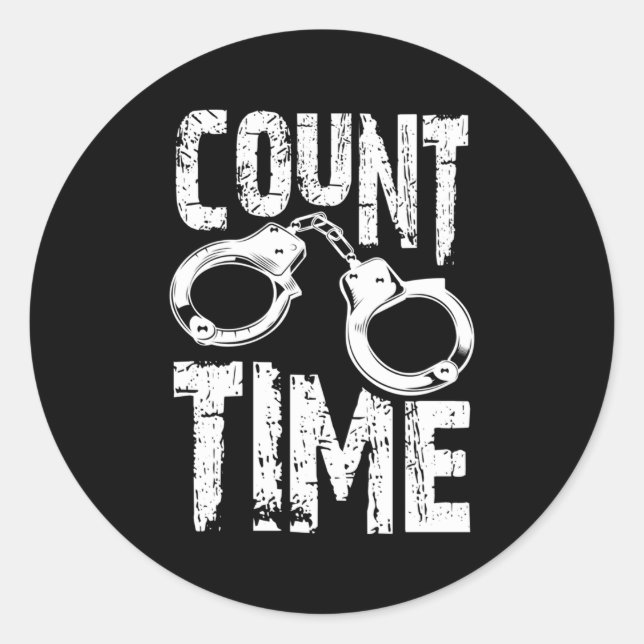 Sticker Rond Agent correctionnel du gardien de prison (Devant)