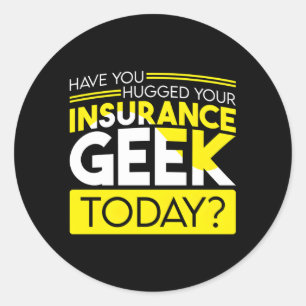 Sticker Rond Agent d'assurance pour courtier d'assurance vente