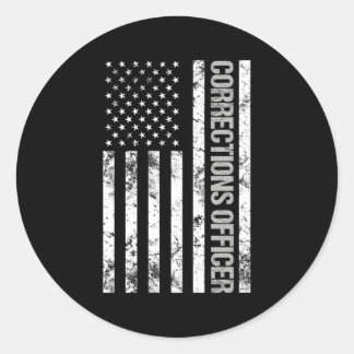 Sticker Rond Agent de correction patriotique