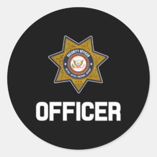Sticker Rond Agent de sécurité Badge de police Gardes Unif