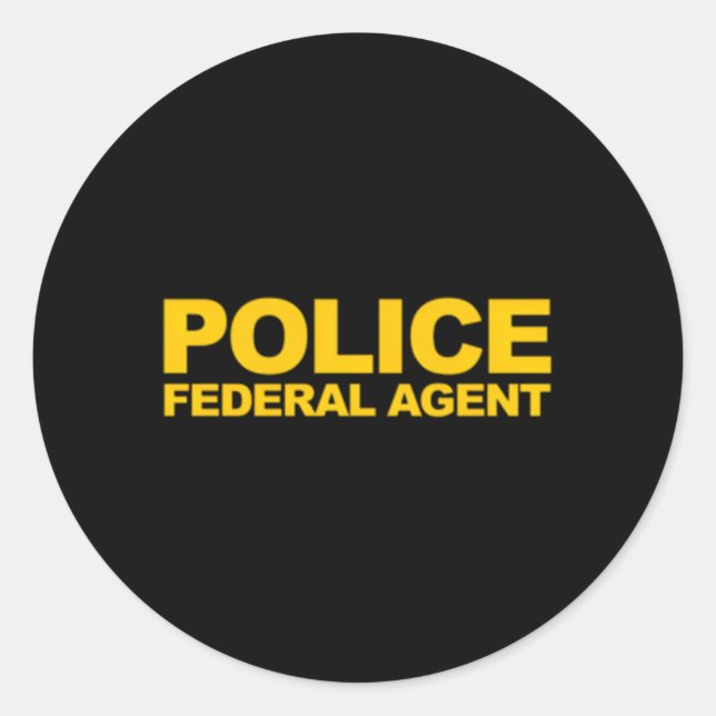Sticker Rond Agent fédéral de police (Devant)