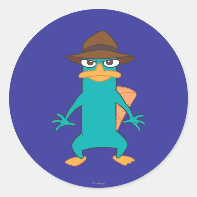 Sticker Rond Agent P Pose (Devant)