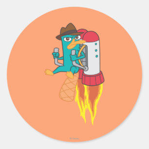 Sticker Rond Agent P Rocket Pack