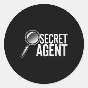 Sticker Rond Agent Secret - Agent Secret Costume Inspecteur Spy