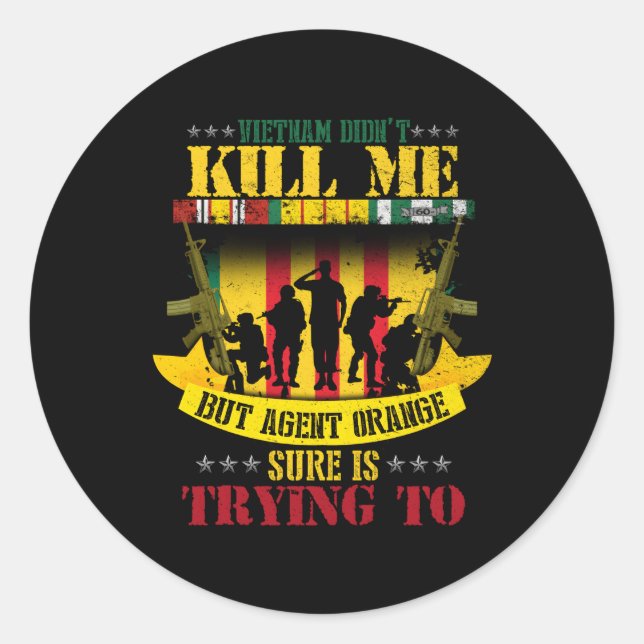 Sticker Rond Agent Victims Rétired (Devant)