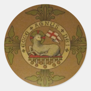 Sticker Rond Agneau de Dieu Ecce Agnus Dei