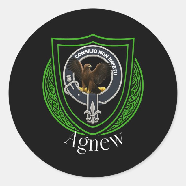 Sticker Rond Agnew Scottish Clan Crest (Devant)