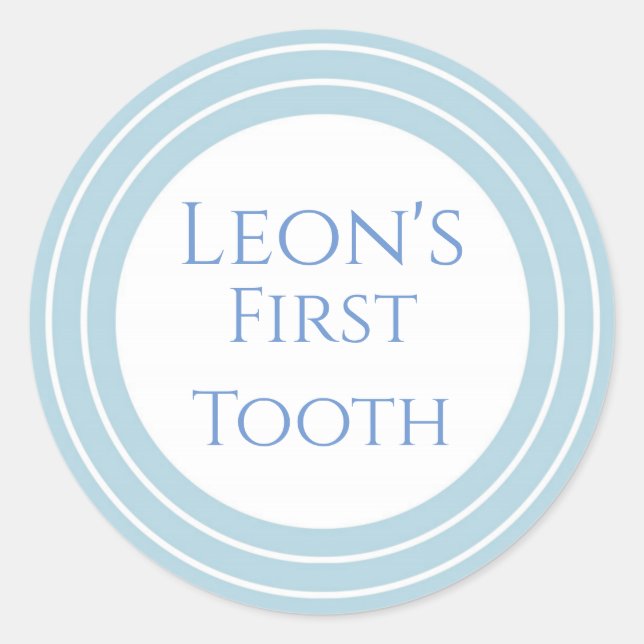 Sticker Rond Agra Hadig - Première dent personnalisable (Devant)