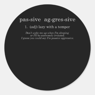 Sticker Rond Agressive passive