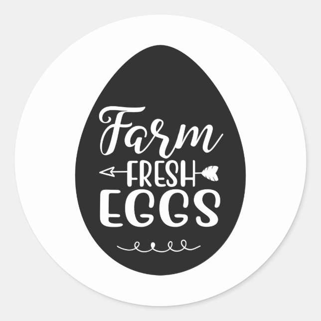 Sticker Rond Agritourisme d'oeufs frais art (Devant)