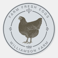 Agritourisme Vintage Hen Oeufs Carton Bleu