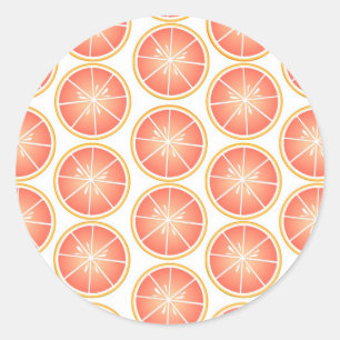 Sticker Rond Agrumes - Pamplemousse