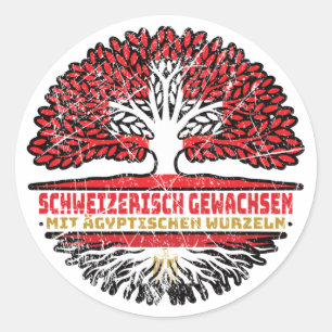 Sticker Rond Ägypten Ägyptisch Schweizer Schweiz Baum Wurzel