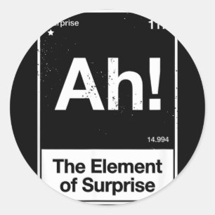 Sticker Rond Ah l'élément de surprise