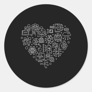 Sticker Rond Ai Cbot He Ificial Intelligence Robot Expert