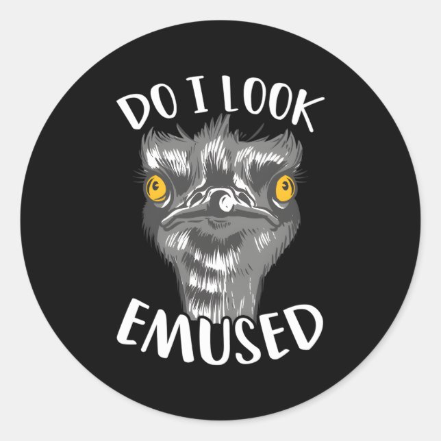 Sticker Rond Ai-Je L'Air Emus (Devant)