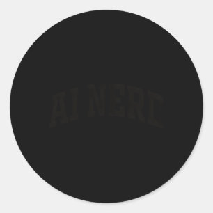 Sticker Rond Ai Nerd Robot Engineers Intelligence Officielle Ai