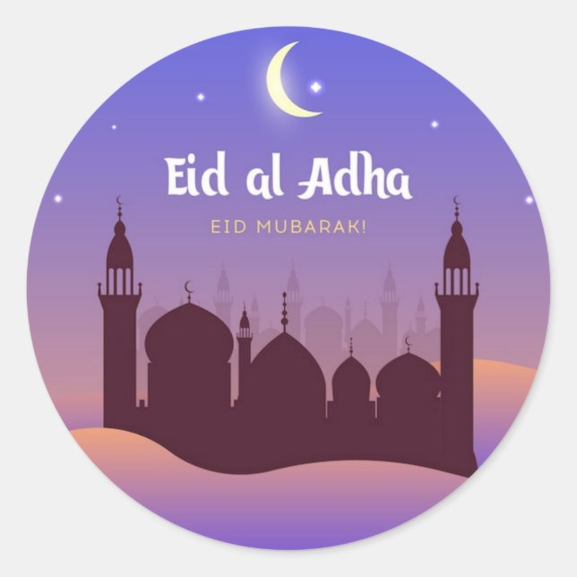 Sticker Rond Aïd Al Adha Moubarak (Devant)