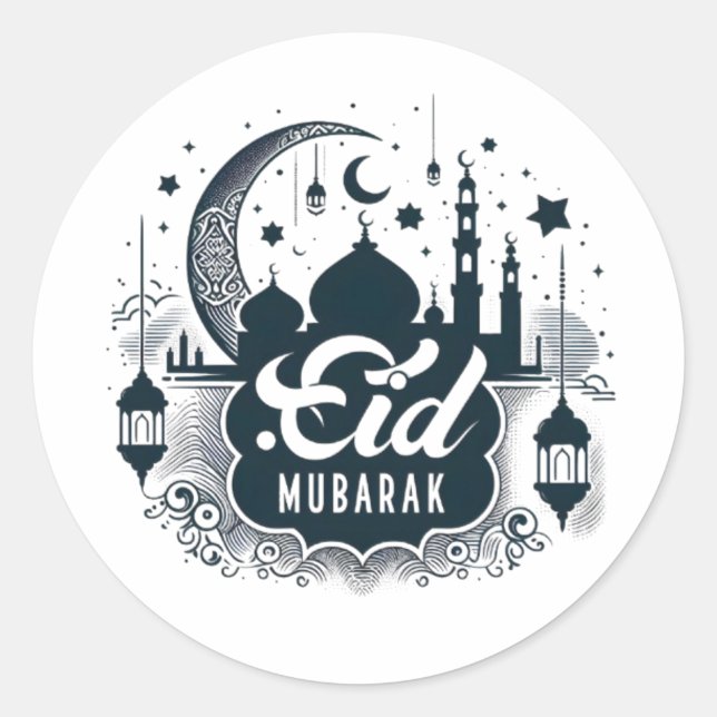 Sticker Rond Aïd Moubarak (Devant)