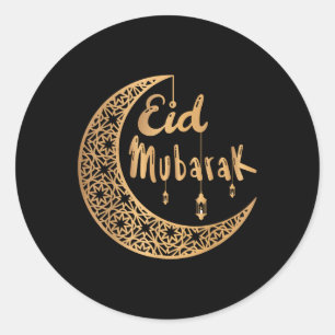 Sticker Rond Aïd Moubarak Kareem Islamique Jeûne Enfants Femmes