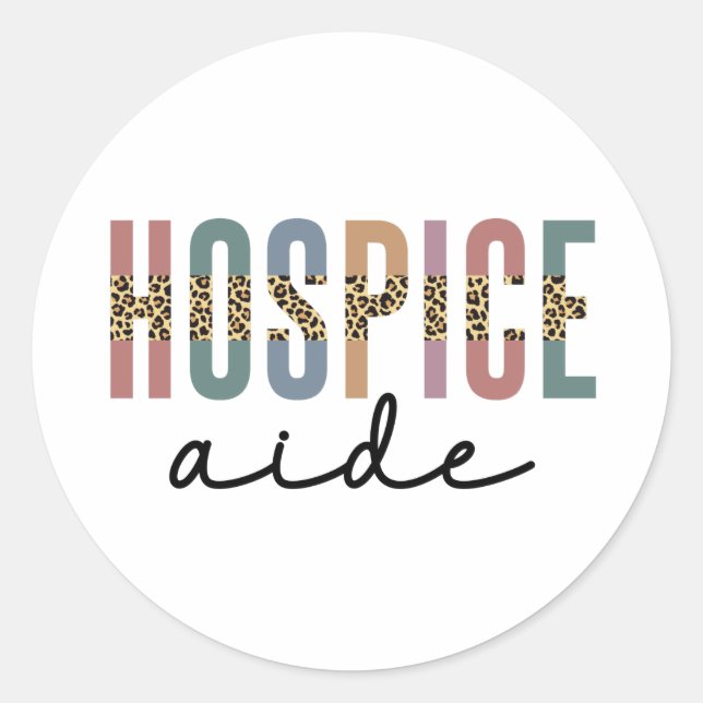 Sticker Rond Aide d'accueil | Soins infirmiers en soins hospita (Devant)
