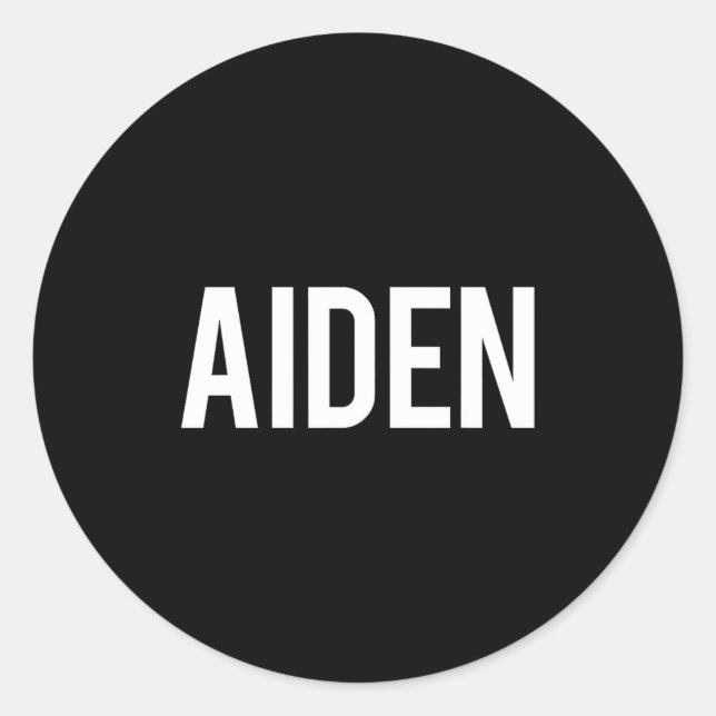 Sticker Rond Aiden - Cool New Funny Name Fan Gift Tee  (Devant)