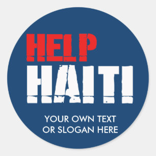 STICKER ROND AIDER HAÏTI