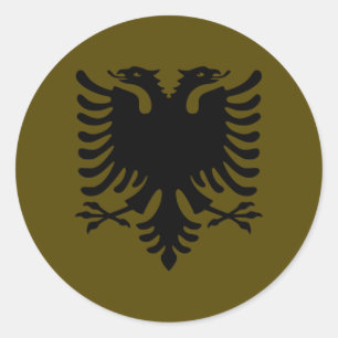 Sticker Rond Aigle albanais d'Olive