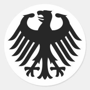 Sticker Rond Aigle allemand