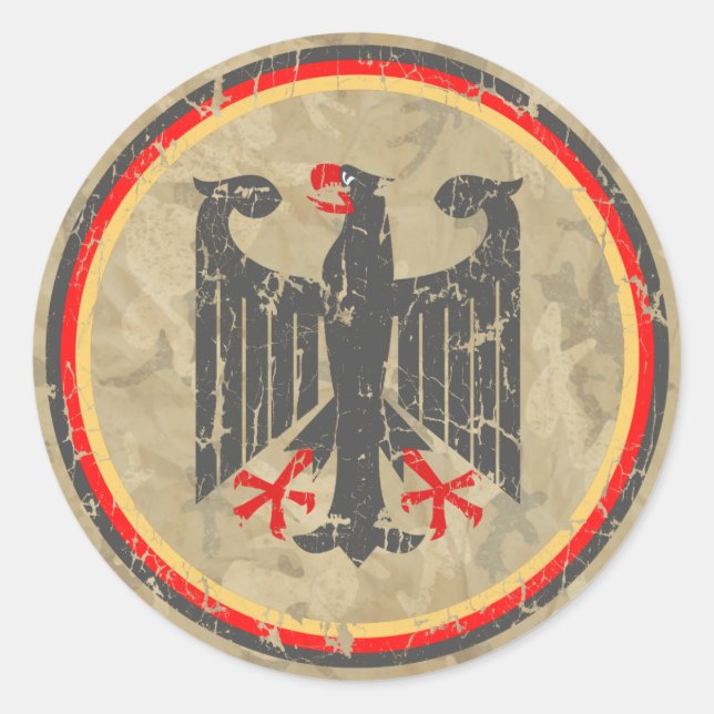 Sticker Rond Aigle allemand (Devant)