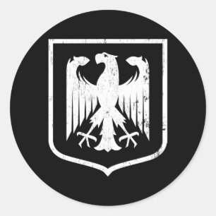 Sticker Rond Aigle allemand - Armoiries de Deutschland