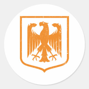 Sticker Rond Aigle allemand - Armoiries de Deutschland