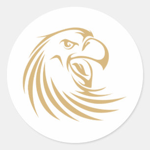 Sticker Rond Aigle d'or sauvage