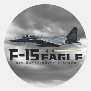 Sticker Rond Aigle F-15
