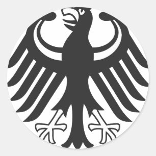Sticker Rond Aigle fédéral allemand
