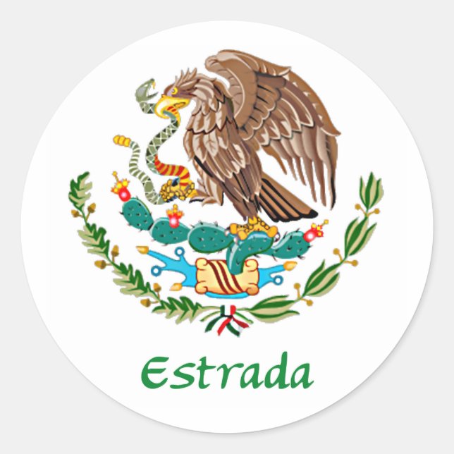 Sticker Rond Aigle mexicain Estrada (Devant)
