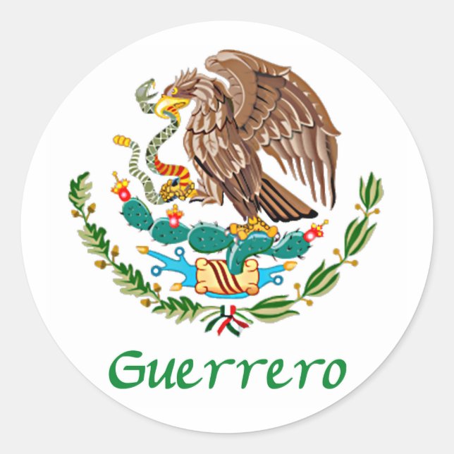 Sticker Rond Aigle mexicaine de Guerrero (Devant)
