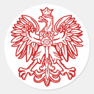 Sticker Rond Aigle polonais