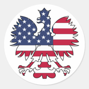 Sticker Rond Aigle polonaise