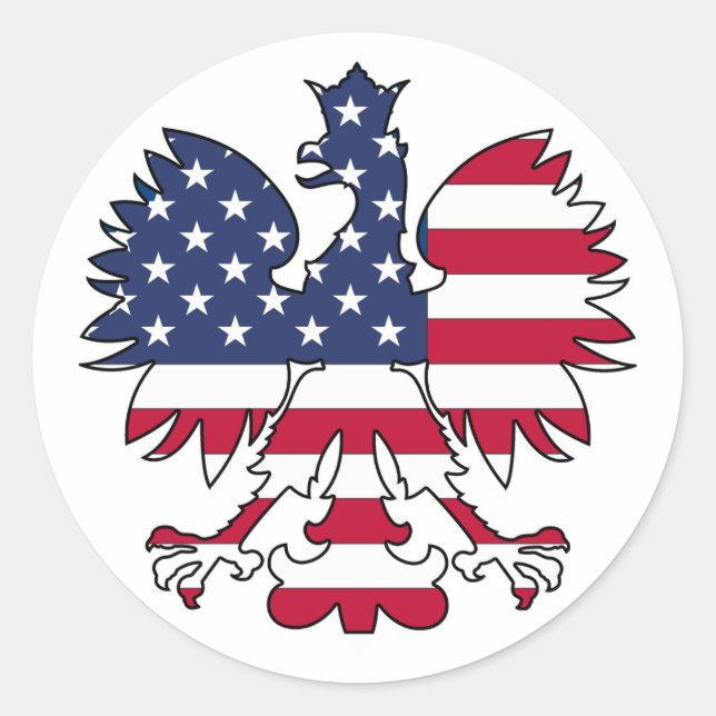 Sticker Rond Aigle polonaise (Devant)