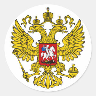 Sticker Rond Aigle russe