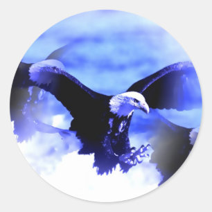 Sticker Rond Aigle volant
