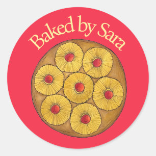 Sticker Rond Aiguille À L'Écart À L'Arrière Du Gâteau Fabriqué 