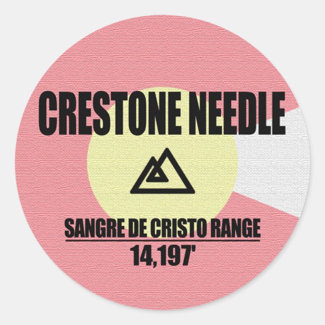 Sticker Rond Aiguille de Crestone (Devant)