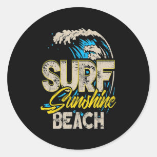 Sticker Rond Aiguille de Sulfing  Surf Sunshine Beach