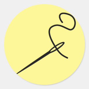 Sticker Rond aiguille-filetage-réparation-pointé