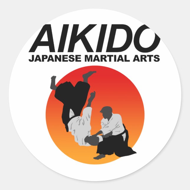 Sticker Rond Aikido 3 (Devant)