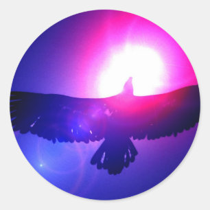 Sticker Rond Ailes d'aigle - Aigle en vol