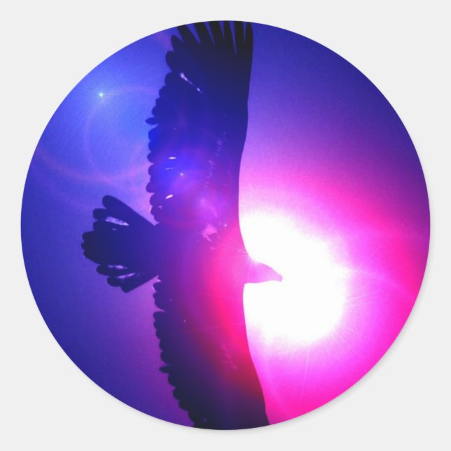 Sticker Rond Ailes d'aigle - Aigle en vol (Devant)